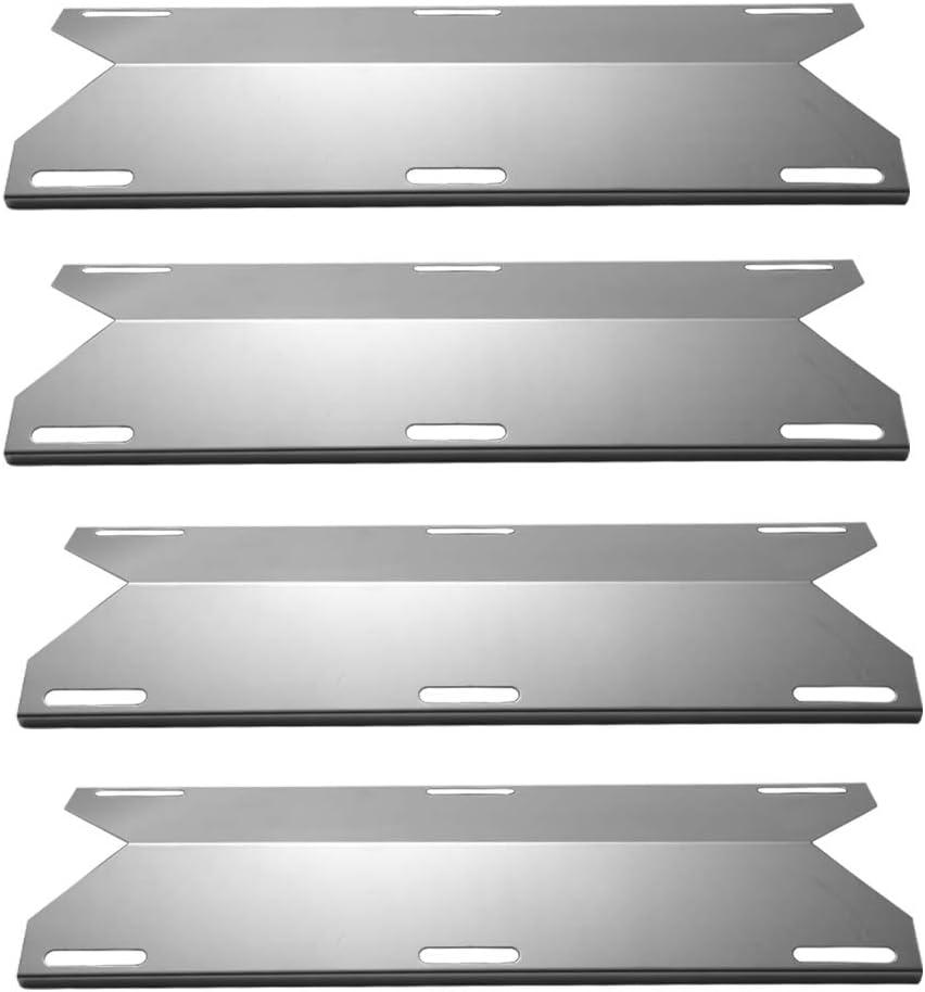 BBQ Heat Shields for Jenn-air Grill Parts 720-0062-LP 720-0164 730-0164 720-0337 730-0337 Members Mark 720-0586 Heat Plate Replacement 17 3/4 inch x 6 3/8 inch Stainless Steel, Set of 4, KS745