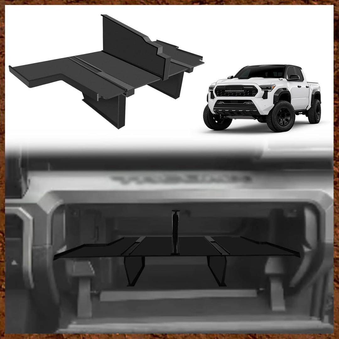 Muslogy Glove Box Dividers Organizer Compatible with Toyota Tacoma 2024 2025 & 2025 4Runner Accessories 4th Gen Tacoma Insert Box Divider ABS Secondary Storage Glove Compartment Tray (Black)