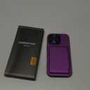 for iPhone 17 Case, Built-in Card Holder & Stand & Lens Cover, Military Grade Drop Tested Soft Silicone Edge Rugged Kickstand Protective Wallet Phone Case for iPhone 17 2025, Purple