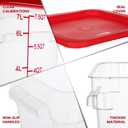 BIEAMA 4 Pack 8 Qt Square Food Storage Containers with Lids, NSF, Clear