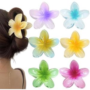 New Flower Hair Clips,Hawaiian Flower Claw，Wonderful Gift,Strong Hold Claw Hair Clips for Women Thick Hair & Thin Hair, Fabulous Color