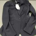 Lacoste Women's Embroidered Logo Wool Blend Blazer, Dark Navy, 2