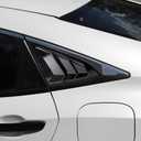 Rear Side Window Louvers Compatible for Honda Civic Sedan Accessories 2021 2020 2019 2018 2017 2016 Sport Style Air Vent Scoop Cover (Gloosy Black)