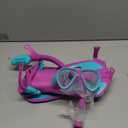 Snorkeling Gear for Kids Ages 5-15, 4 in 1 Mask Fins Snorkel Set with HD Tempered Glass Panoramic View Anti-Fog Mask, Dry Top Snorkel, Adjustable Trek Fins, and Mesh Bag, Kids Snorkel Set for Youth