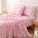 CIMVI Full Size Sheet Sets Kids Girls Unicorn Bed Sheets 15-Inch Deep Pocket Fitted Sheet Pink Bedding Sets 3 Piece Soft Microfiber Bed Set with Pillowcases Fade Resistant Children Room Decor