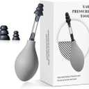 TANNRAN Ear Pressure Relief Suction Device,Migraine and Headache Relief Products,Airplane Ear Tinnitus Relief Through Inner Ear Pressure Balance,Reduces Tension,Equipped with 3 Sizes of Earplugs, Grey