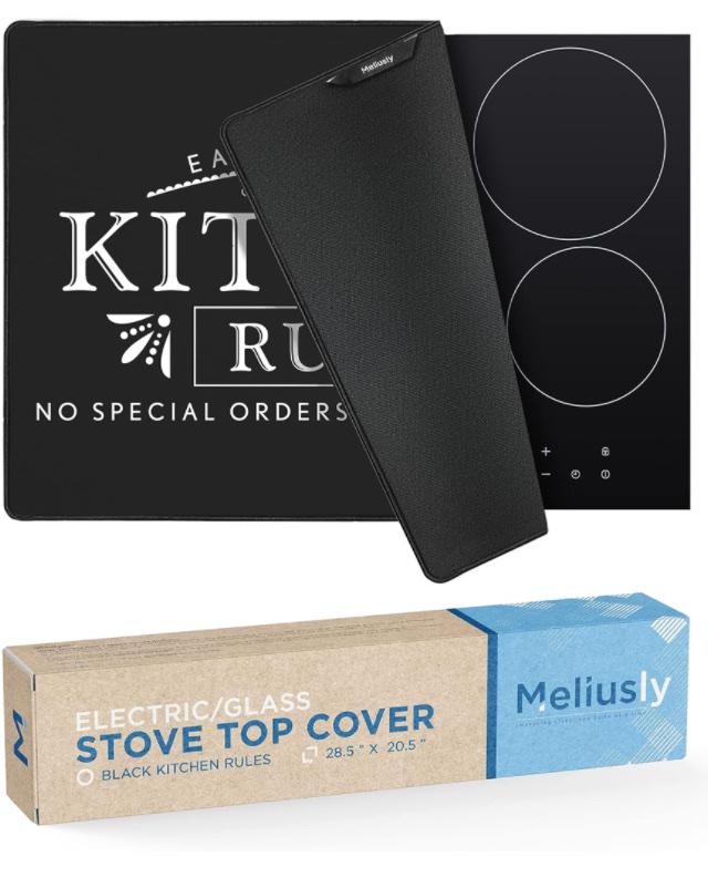 Meliusly® Stove Top Covers for Electric Stove (20.5x28.5) - Electric Stove Cover, Glass Top Stove Cover, Ceramic Glass Cooktop Protector, Full Stove Covers for Electric Stovetop, Flat Top Oven Cover, Kitchen - Rules