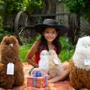 Alpaca Stuffed Animal 12 inch. Cute, Soft and Cuddly Alpaca Plush Toy Handcrafted on Real Alpaka Natural Fur (12 inches, Beige)