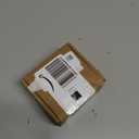 Satanga Kitchen Leather Cabinet Drawer Dresser Knobs Pack of 4 Black Brass Square Cupboard Door Bathroom Handles Furniture Wardrobe Hardware One Single Hole Diameter 1 2/5 Inch with Screws Modern