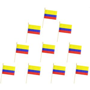10 Pack Colombia Flags -CO Handheld Flag- 5x8 in,Colombians Mini Flag. Suitable For Party Decorations, Store Displays, Bar Decorations And National Day Parades.