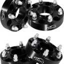 ZOFFI 6x5.5 Wheel Spacer for Silverado Sierra 1500, Thickness 1.5inch with 78.1mm Hubcentric 6x139.7 M14x1.5 Studs 6 Lug Wheel Adapters for Tahoe Suburban Avalanche Yukon Escalade 4PCS Color Black