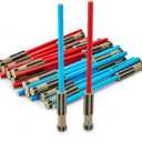 L LIFETIME Light Saber Pencils Party Favors 24 Pack Blue & Red Pencils with 3D Eraser Tops Star Fan Goody Bag Supplies, Birthday Celebration Gifts for Kids, Teens & Adults