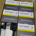 HARDHAWK Door Handle with Lock, Passage, 6 Pack, Black