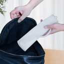 Silicone Microwave Steam Sterilizer Bags with Mini Oven Gloves, ZCBB Reusable Silicone Steaming Bags for Baby Bottles, Breast Pump, Accessories, Great for Home and On-The-Go, White (2PC)