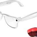 AI Smart Glasses with 8MP Camera, 1080P Video & HD Photo, Bluetooth Audio, AI Voice Assistant, Real-Time Translation, Object Recognition, Noise-Cancel Calls, Music,Photochromic +2 Red Lenses