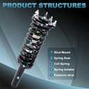 Front Struts Assembly Compatible for 2008 2009 2010 2011 2012 Nissan Rogue 2.5L Coil Spring Shock Absorber 11733 11734