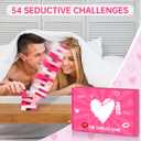 Couple Game for Adults, 54pcs Pink Wooden Lust Tower Game for Naughty Date Night Ideas and Fun Couple Gifts for Her, Unique Stacking Games Gift with 6pcs DIY Blocks
