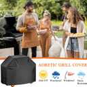 Aoretic Grill Cover, 58 inch BBQ Gas Grill Cover for Outdoor Grill, Charbroil Grill Cover Barbecue Waterproof, Anti-UV for Weber Char-Broil Monument, Dyna-glo Nexgrill Spun Polyester