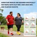 Insoles Orthotics for Plantar Fasciitis Relief, 220+ lbs High Arch Support Insoles for Men Women Flat Feet, Foot Pain Inserts fit Work Boots Shoes for Standing All Day (Men(7-7.5)-Women (9-9.5)-(267mm), Red)