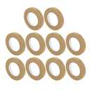 10 Pcs 0.7 Inches x 54.7 Yards Universal Painters Tape - DIY Car Auto Paint for Masking Tape No Residue - Crepe Paper Brown