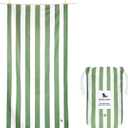 Dock & Bay Beach Towel - Quick Dry, Sand Free - Compact, Lightweight - 100% Recycled - Includes Bag - Cabana - Cayman Khaki - Extra Large (200x90cm, 78x35)