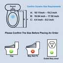 LOUPUSUO Electric Heated Bidet Toilet Seat with Warm Water Wash