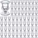 Foaincore 72 Pack Glass Candlestick Holders Bulk 2.5 Inch Taper Candle Holders Small Ritual Candle Stand Table Centerpieces for Wedding Christmas Valentine's Festival Party Dining Decorations (Clear)