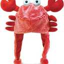 Puzzled Brown Moose Plush Hat - Super Soft Warm Hat With Ear Flaps, Cozy Fleece Winter Hat For Kids & Teens - One Size