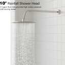 Gabrylly Shower System, Slide Bar Shower Faucet Set with High Pressure 10" Rain Shower Head and 5-Setting Handheld Spray, 2-Way Shower Valve Kit, Brushed Nickel