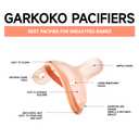 Garkoko Baby Pacifiers 0-6 Month, Breast Like Shape Soft Silicone Newborn Pacifiers 0-3 Months with Large Air Holes, BPA-Free, 5pcs