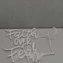 Faith Over Fear Neon Sign Jesus Neon Light Christian LED Signs for Wall Dimmable Warm White Letters Neon Lights Signs for Bedroom Man Cave Classroom Church Decor Christian Religious Sayings