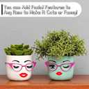 Face Stickers for Crafts, Make a Face Stickers, Fun Eyes Lips Mouth Eyebrows Nose Decals for Holiday Party Halloween Party Supplies, Flower Pots Decoration