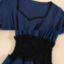 LTAKK Renaissance Dress Medieval Costume Victorian Dresses Women Peasant Gothic Fairy Witch Wedding Dress (Blue, S)