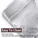 Stainless Steel Cat Litter Box for Adult Cats or Kitty/Kitten 18"x14"x6" Rust-Proof, High Side, Non Stick, No Smell, Easy to Clean Metal Cat Litter Box
