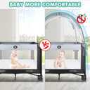Crib Tent - Crib Net to Keep Baby in, Stop Baby from Climbing Out of Crib, Pop Up Crib Tent with Durable Breathable Net Double Zipper Strong Rods Installation Convenience
