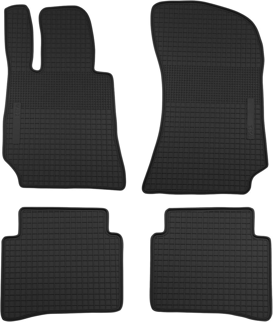 Car Floor Mats for Mercedes Benz E Class/E63 AMG/E63 AMG S(W212) 2010-2016 Full Black Rubber Floor Liners All Weather Season Protection Heavy Duty Odorless