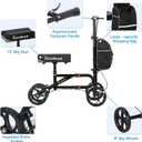 Economy Knee Scooter Steerable Knee Walker for Foot Injuries Compact Crutch Alternative with Dual Braking System (Black)