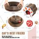 Soulchen 2 Pcs Magic Organ Cat Scratching Board, Combinable Cats Toy for Adult Pets, Interactive Cardboard Kitten Scratcher with Bell Ball, Durable Foldable Accordion Scratch Pad (Cat Paw)