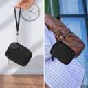 Lacdo Hard Drive Carrying Case for UnionSine Ultra Slim Portable External Hard Drive 250GB 320GB 500GB 750GB 1TB 2TB 4TB 5TB USB 3.0 HDD 2.5 Inch EVA Shockproof Travel Bag, Water Resistant, Black