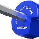 DAYDOOR 1-1/2'' PVC Pipe Reamer, PVC Fitting Saver, Pipe Reamer Tool Fit into Standard 1/2" Drill, for Use with Sch. 40 PVC, CPVC or ABS Fittings