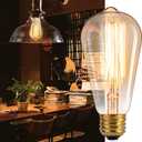 Minetom LED Edison Light Bulbs，Equivalent 60W Incandescent Light Bulbs，E26 Base，Warm White，6Pcs