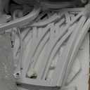 C/G Bistro Set 3 Piece Outdoor Cast Aluminum Patio Bistro Set with Umbrella Hole and Armrests,Outdoor Bistro Table Set,Patio Furniture Set Front Porch Set for Yard Garden Villa (White)