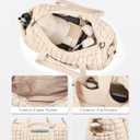 Quilted Travel Duffle Bag for Women Medium Weekender Bag Puffer Overnight Bag Large Soft Puffy Duffel Bag Carry-On Gym Bag Lightweight Personal Item Travel Bag for Trips Business Sport Airplane