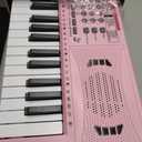 61 Key Electronic Keyboard, Kids Portable Music Keyboard with 100 Tones & Rhythms, Recording & Programming, Gift for Children Early Education Beginners, Pink, 30 x 9.4 x 2.4 inches
