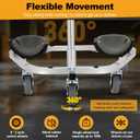Kneeling Sitting Creeper with 3" Casters, Supports 400 lbs, Black