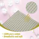 12 Piece Light Brown Waffle Bath Towel Set, 100% Cotton