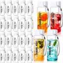 Maxdot 24 Pcs Thank You Water Bottles Bulk 17 oz Employee Appreciation Gifts Plastic Water Bottle Reusable Cup Inspirational Thank You Gift for Coworker Teacher Nurse Recognition Birthday(White)