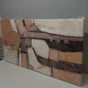 Large Wall Art Grey Canvas Art Wall Decor and Abstract Wall Art Framed for Living Room, Bedroom, and Office, 24" x 48" (Brown)