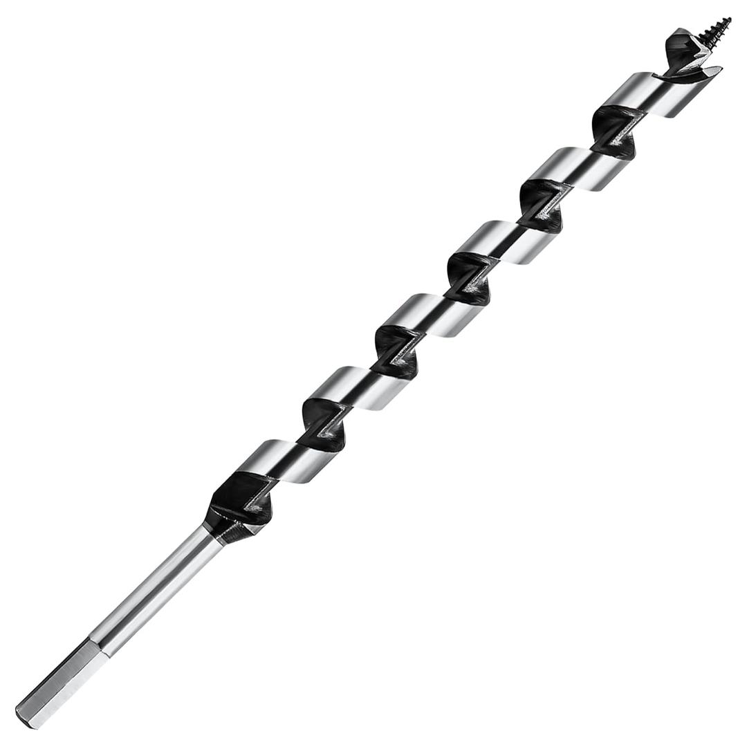 3/4 Inch x 12 Inch Long Auger Drill Bit for Wood, Hex Shank Ship Auger Drill Bit for Soft and Hard Wood, Plastic, Drywall and Composite Materials