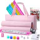 American Mahjong Tiles Set Complete166 White Tiles 4 Color Racks & Pusher Western Mahjong Set with Pink Carrying Bag for Beginners & Experts (Pink)